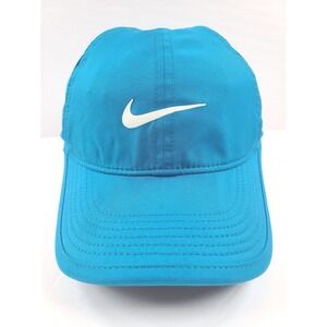 Nike Featherlight Dri-FIT Mens Adjustable Running Hat Teal Blue Baseball Cap